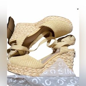 🌼💚NIB INC International Concepts Women's Beige Espadrille Wedges